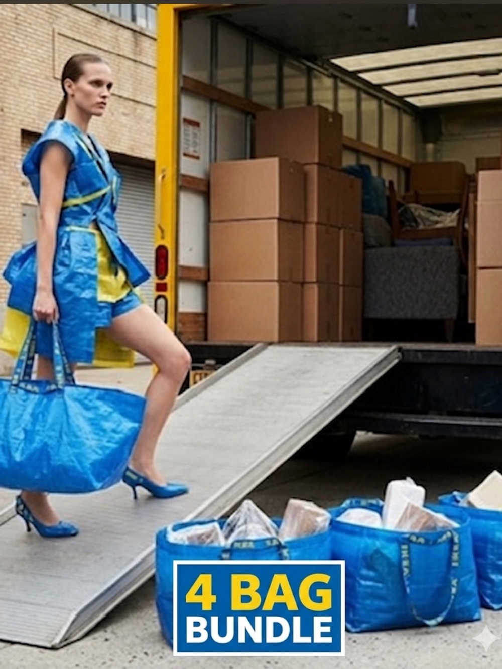 4 IKEA Frakta Bags New with tags
